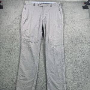 Peter‎ Millar Pants Mens 38x33 Grey Chino Casual Straight Leg Cotton Blend